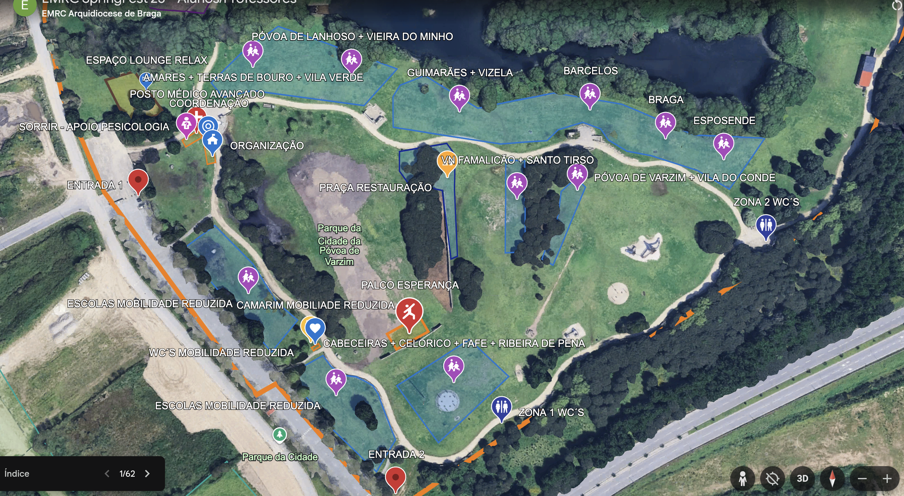 Mapa do local 1 do evento